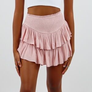 Rock N Rags Pink Ruffled Mini Skort
